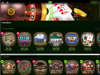 An example selection of games found in online casinos