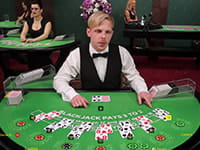 A screenshot from a live blackjack game on Betfair casino