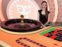 A screenshot from a live roulette table on LeoVegas Casino